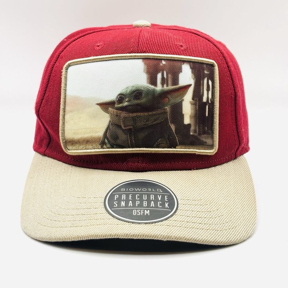 Star Wars Mandalorian The Child Hat Snapback Cap Brim Art Yoda OS Adult 12+